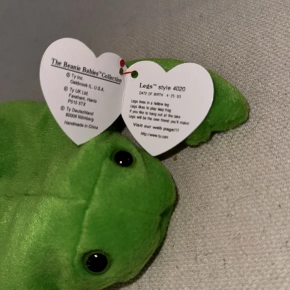 TAG ERROR - ‘93 - Ty - Legs the Frog Beanie Baby - Picture 3 of 5